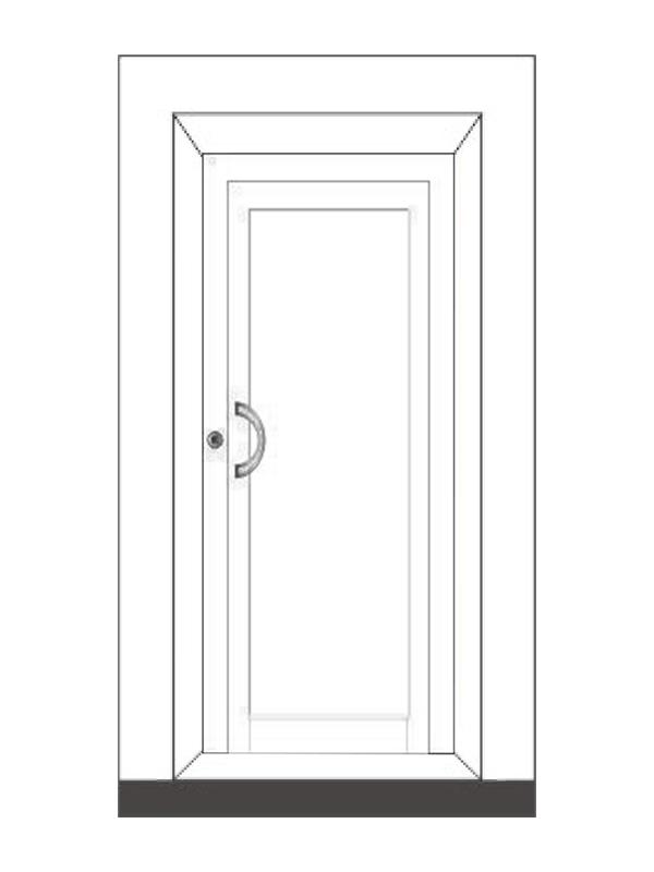 Porta di piano ad azionamento manuale dell'ascensore per passeggeri